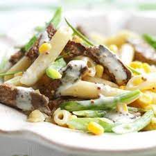 Quorn Steak Strips With Creamy Mustard Pasta Creamy Pasta Recipes Recipes Quorn Recipes
