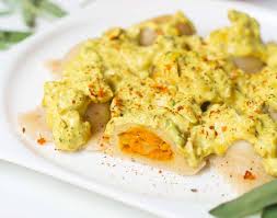 Kurbis Ravioli Mit Walnuss Kurkuma Salbei Sosse Glutenfrei Rezept Lebensmittel Essen Herzhafte Speisen Glutenfreier Kurbis