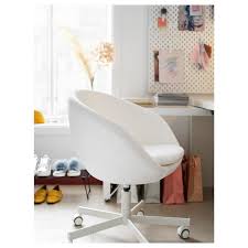 skruvsta swivel chair ysane white ikea