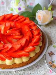 Tarte Aux Fraises Sur Sable Breton Aux Delices Du Palais Tarte Aux Fraises Recette Tarte Aux Fraises Sables Breton