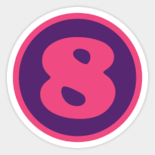 Number Eight #8 - Number - Sticker | TeePublic