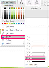 Change The Color Style Or Weight Of A Line Office Support