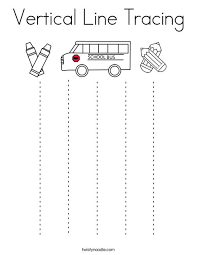 vertical line tracing coloring page twisty noodle