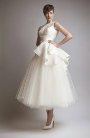 Short Wedding Dresses Ashi Studio Fall Winter 2013 2014 Couture Beautiful Tea Length Sleeveless Wedd Youfashion Net Leading Fashion Lifestyle Magaz Short Wedding Dress Peplum Wedding Dress A Line
