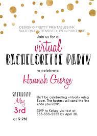 Virtual Bachelorette Invitation Virtual Hen Party Invitation Virtual Girls Night Invitation Virtual Moms Night Invite Bachelorette Invitations Hens Party Invitations Bridal Shower Bachelorette Party Ideas