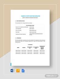 The average quality score at our professional custom essay writing service is 8.5 out of 10. Staff Meeting Minutes Template 18 Free Word Excel Pdf Format Download Free Premium Templates