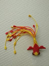 金鱼翅膀的编法第1步 macrame bracelet patterns macrame projects macrame art