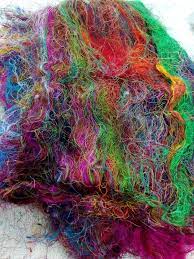 Sari Silk Fibre Recycled Felting Fibre Spinning Fibre Needle Etsy Spinning Fiber Yarn Art Recycled Sari Silk