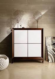 Luxury Tall Sideboard With Crocodile Leather Push And Pull Doors White Furniture Living Room Wood Furniture Design Interior