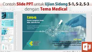Contoh Slide PPT Ujian Sidang Skripsi Tesis Tema Kesehatan - PAKAR  POWERPOINT