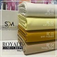 Pelajari jenis jenis kain ciri ciri kain untuk dress. Kain Pasang Royale Como Crepe Shopee Malaysia