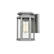 Outdoor lantern lighting next to the pool looks elegant and classic [design: Franklin Contemporary Outdoor Wall Lantern In Silver Grey Finish Od6623 Lighting From The Home Lighting Centre Uk
