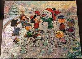 Springbok's 1000 piece jigsaw puzzle hot rod cafe. Peanuts Winter Wonderland 500 Pieces By Springbok Another Thrift Store Find So Not Upset About Missing 3 Pieces Tougher Than Expected With All The Shimmer And Shine But Cute And Fun Jigsawpuzzles
