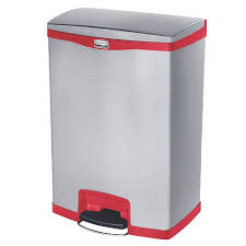 Now, the trash is kitchen equipment in its own right, which requires as much attention as kitchen storage. Rubbermaid Slim Jim 24 Gallon Stainless Steel Front Step On Kitchen Bathroom Bedroom Trash Can Wastebasket Red Target