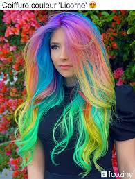 Rainbow Hair Unicorn Girl Cute Flower Blue Eyes Rainbow Hair Rainbow Hair Color Hair Styles