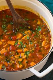 Cook, stirring, until fragrant, about 30 seconds. Sweet Potato Soup Healthy Moroccan Lentil Cooking Classy