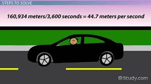 How To Convert Miles Per Hour To Meters Per Second