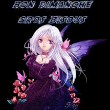 Bon dimanche - Gros Bisous - Manga - Femme - Gif scintillant - Gratuit - Le  Monde des Gifs