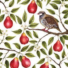 It reference to his death on the cross (a tree) and this verse: Museums And Galleries Partridge And Pear Tree Pack Of 5 Christmas Cards