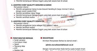 Selain cv, surat surat lamaran kerja juga harus ready. Lowongan Kerja Wings Air Tahun 2018 Lowongan Kerja Terbaru Lulusan Sma D3 Dan S1 Semua Jurusan 2021