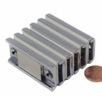 120 LB Pull 2x1x1/4" Countersunk Hole Neodymium Channel Magnet |  Rectangular Pot Magnet
