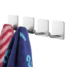 Use it to hold a hand towel or as a doorknocker. Yigii Self Adhesive Bath Towel Hooks 139 Tools For Kitchen Bathroom