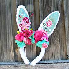 Bunny In The Garden Flower Crowns Easter Headbands Rabbit Ears Easter Bunny Ears Easter Headbands Easter Kids