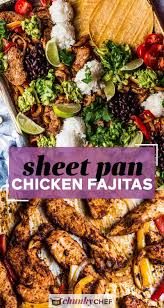 All The Flavor Of Chicken Fajitas Made Easily On One Sheet Pan For A Delicious Dinner Idea A In 2020 Easy Cooking Recipes Sheet Pan Dinners Recipes Poultry Recipes
