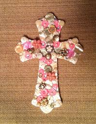 Painted And Decorated Wooden Cross Beaded Cross Wooden Crosses Crafts