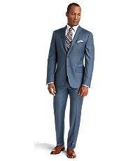 Men S Suits Reserve 2 Button Plain Front Slim Fit Postman Blue Sharkskin Suit Jos A Bank Sharkskin Suit Blue Sharkskin Suit Slim Fit Suits