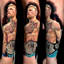 Mcgregor has arabic composition on the back of his left foot sole area, yet doesn't recognize what it really says. Conor Mcgregor Tattoo By Chris Meighan