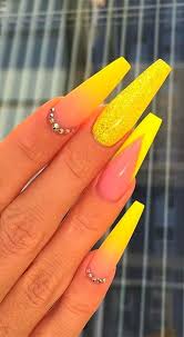 See more ideas about nail designs, gel nails, acrylic nail designs. Acrylic Nails Coffin Yellow Nails Design Yellow Nails Coffin Nails Designs