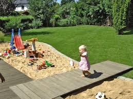 Zandbak Idee Voor Uren Buiten Spelen Sandkasten Garten Holzterrasse Kinderspielplatz Garten