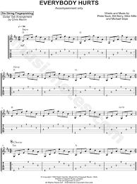 D g d g d when the day is long and the night, the night is yours alone. Six String Fingerpicking Everybody Hurts Accompaniment Only Guitar Tab In D Major Download Print Sku Mn0200041