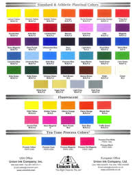 Union Ink Plastisol Color Chart Best Picture Of Chart