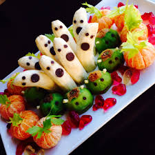 Fun Healthy Halloween Snacks Ghost Bananas Ogre Kiwis And Clementine Pumpkins They Were A Halloween Fruit Snacks Healthy Halloween Snacks Halloween Fruit