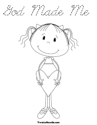 You are free to share or adapt it for any purpose, even commercially under the following terms: God Made Me Coloring Page Coloring Home