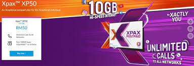 Enjoy cash rebates and extra data when you sign up for a yes modem. Xpax Postpaid Xp50 With 10gb Internet Unlimited Calls At Rm50