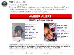 If you're heartless enough to disagree, i hope you never know the horror of requiring an amber alert, because i guarantee it will change your mind. Amber Alert Issued On Missing Jacksonville Siblings Florida Police On Full Swing To Trace Them