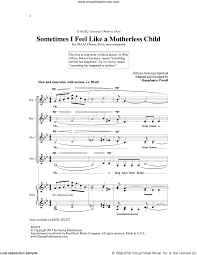 Sometimes I Feel Like A Motherless Child (arr. Rosephanye Powell) sheet  music for choir (SSA: soprano, alto)