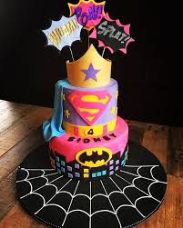 1000 images about superhero cupcakes on pinterest. Girls Superhero Cake 2 Tier Superhero Cake For Girls Superhero Cake Girl Superhero Birthday Party Girl Cakes
