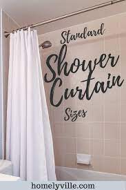 Standard Shower Curtain Sizes Measuring Your Shower Opening Shower Curtain Sizes Curtains Shower Curtain