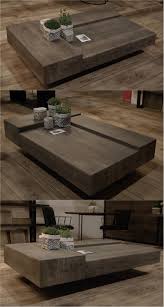 Triple Wooden Handmade Low Rectangular Coffee Table By Didier Cabuy Coffee Table Inspiration Coffee Table Square Coffee Table Wood