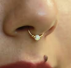 Septum Gold Septum Hoop Septum Piercing Opal Septum Septum Piercing Unique Septum Septum 20g Slim Septum C Septum Piercing Jewelry Septum Jewelry Opal Septum