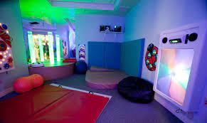 Colgate And Champion For Kids Simple Service Project At The Ryan House Brie Brie Blooms Sensory Room Autism Sensory Bedroom Sensory Room
