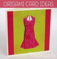 Create cards just like this one using the wrapped in christmas stamp set. Homemade Origami Card To Make Cute Dress Design With Photo Instructions