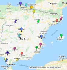 Spain is bordered by the if you are interested in spain and the geography of europe, our large laminated map of europe might. Spain Google My Maps