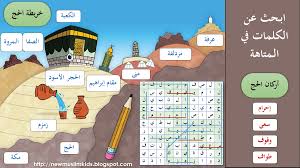 حل ورقة عمل خريطة وأركان الحج