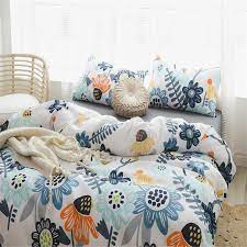 Double duvet covers & sets. 100 Cotton Duvet Cover Set Floral Bedding Set Cartoon Flowers Etsy In 2021 Duvet Cover Sets 100 Cotton Duvet Covers Cotton Duvet Cover