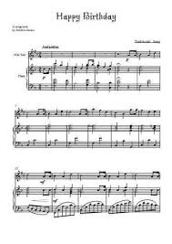 Happy Birthday Pour Saxophone Et Piano Partition Gratuite Partition Joyeux Anniversaire Partitions Clarinette Partition Musicale